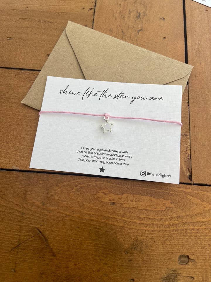 Shine Like The Star You Are Wish Bracelet for wholesale by Little Delights