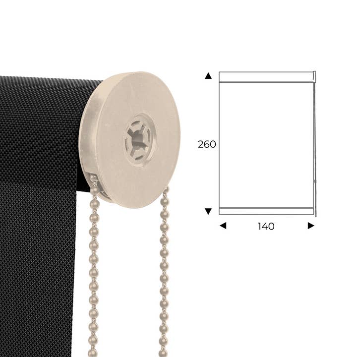 cortina enrollable 140cm x largo beige para venta al por mayor de Rocada Spain