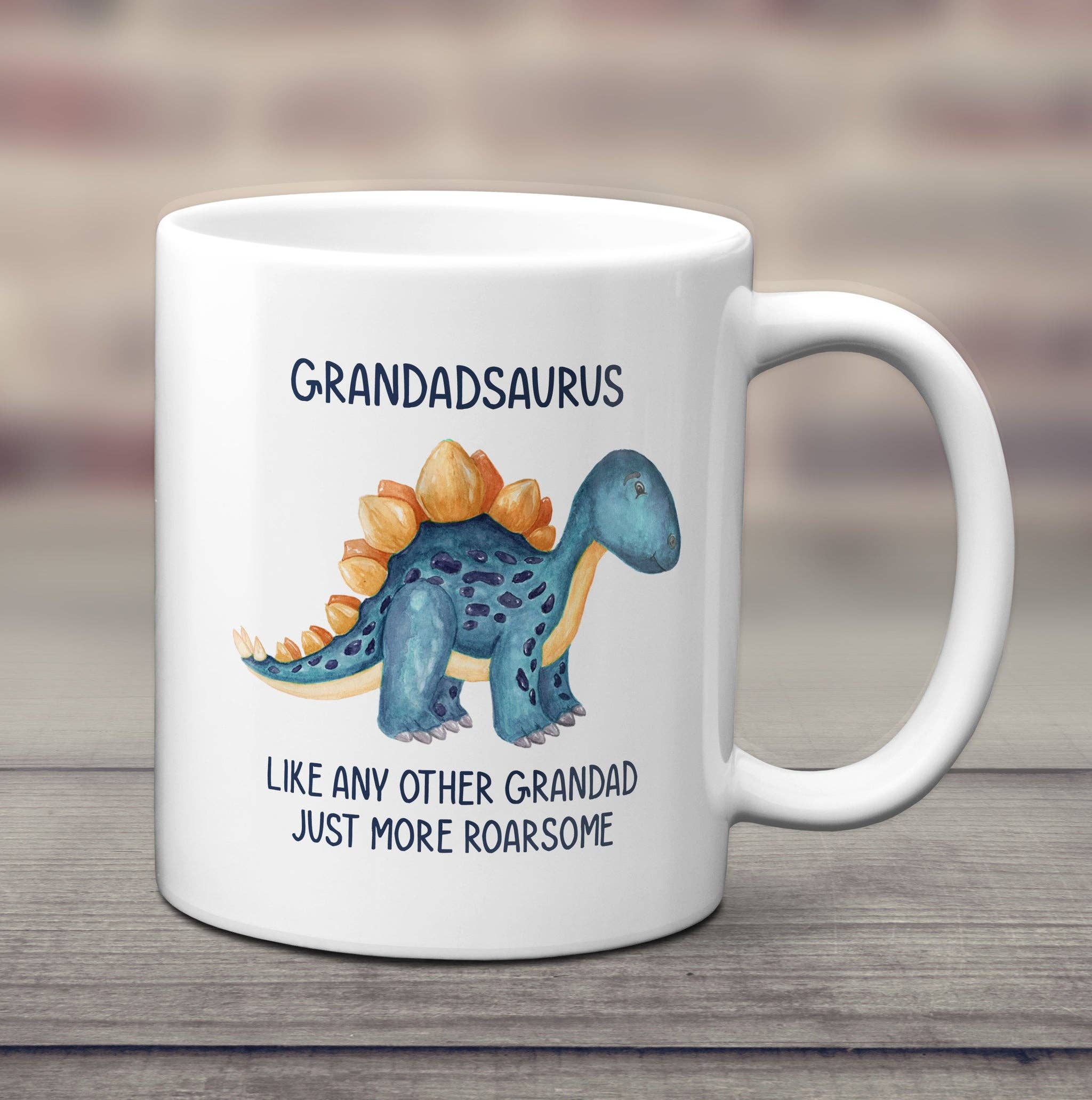 Grandadsaurus Dinosaur Grandad Mug for wholesale by EllieBeanPrints