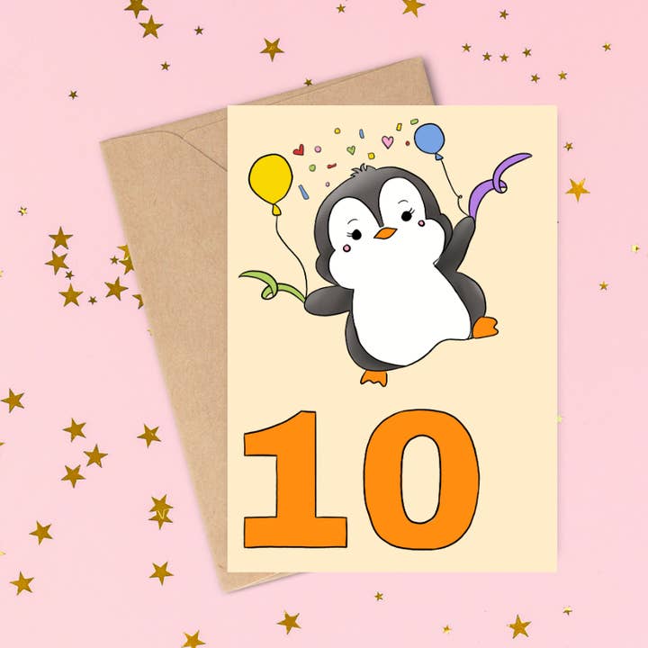 Birthday Greeting Card – Australian Made – Ten for wholesale by MFA Madeline Farley Art