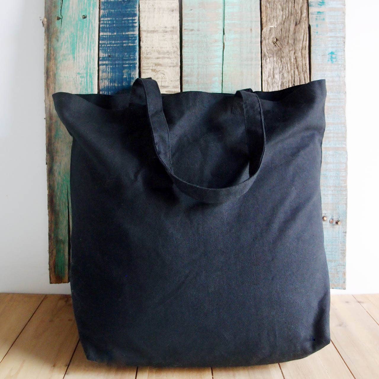 Packaging Decor - Wholesale Tote Bag - Women's - Black Canvas Shopping Tote Bag2