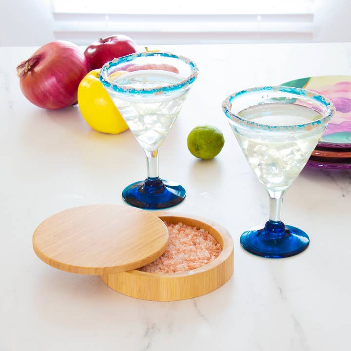 Barkeeper's Salt Box, Margarita Glass Salt Rimmer for wholesale by Totally Bamboo