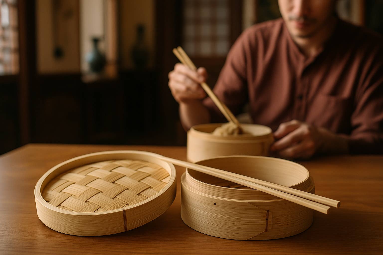 Salzmann Restwaren GmbH - Wholesale Kitchen Tool/Gadget - Bamboo steamer basket, steamer for dim sum, dumplings