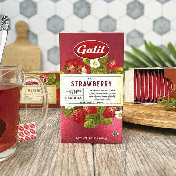Galil Brands - Wholesale Tea Bags - Strawberry Herbal Tea | 20' Tea Bags | 1.41 oz | Galil1
