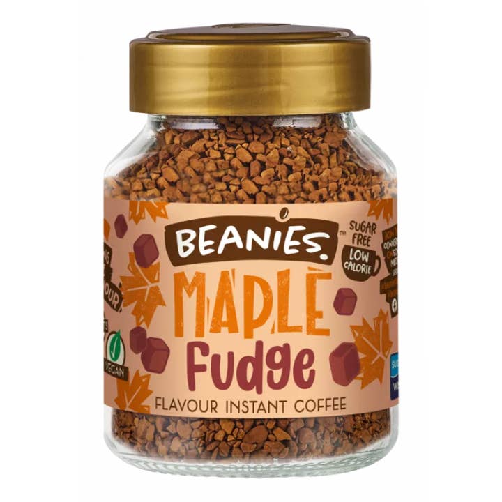 Beanies The Flavour Co. Ltd – wholesale Instant coffee/espresso – Beanies 50g Maple Fudge Instant Flavoured Coffee1