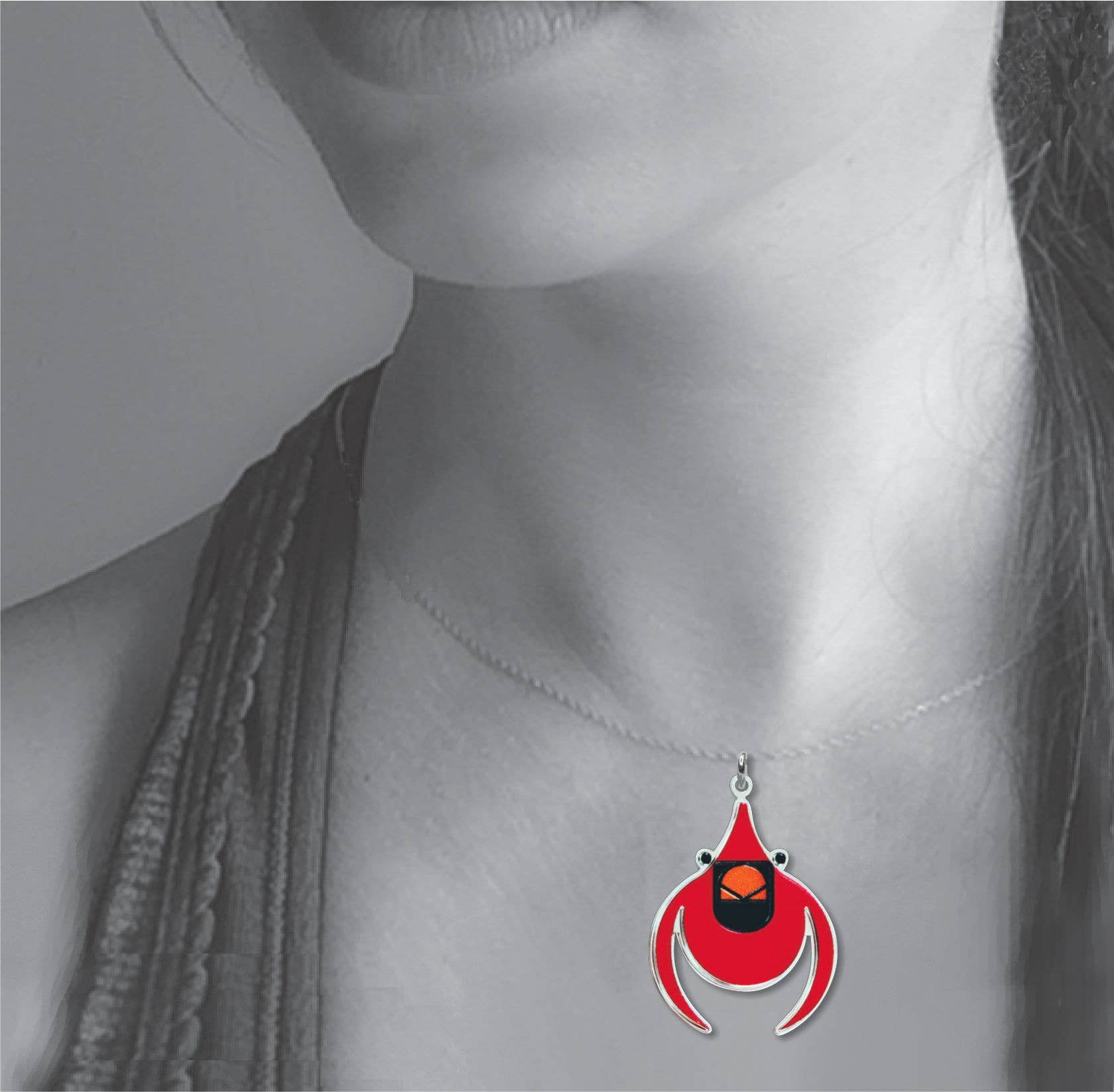 David Howell and Company - Vente Colliers à pendentif - Pendentif Cardinal de Charley Harper, FABRIQUÉ aux É.-U.3