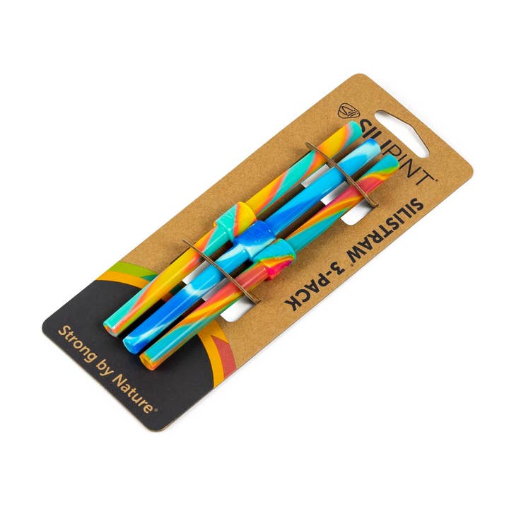 Silipint Sili-Straw Short 3-Pack - Hippie Hops for wholesale by Silipint