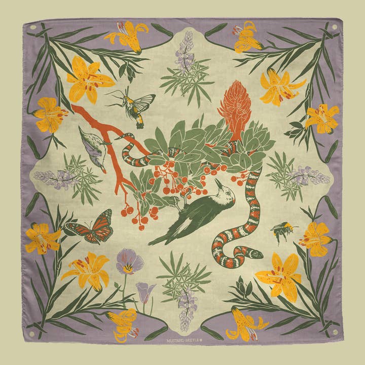 Mustard Beetle - Wholesale Bandana - Unisex - Organic Fair Trade Bandana: San Jacinto