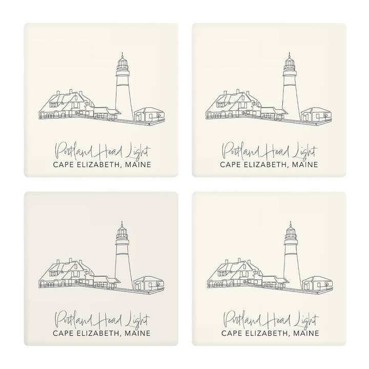 Portland Head Light | Absorbent Coasters | Set of 4 | Min 2 for wholesale by Love Local