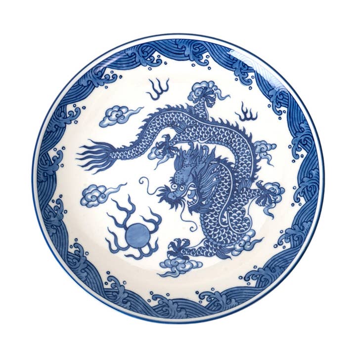 Ryu Dragon 10.5"Dia Porcelain Round Dinner Plate (4/24) for wholesale by Urban Tokyo
