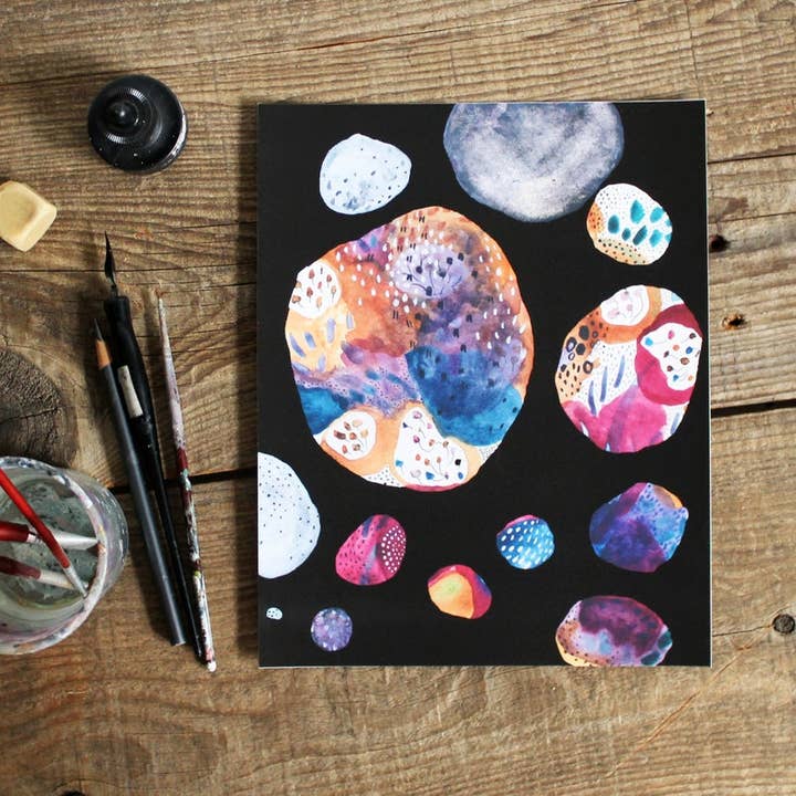 8" x 10" Abstract Faberge Moon Fine Art Print for wholesale by BirdsNestLoveFern