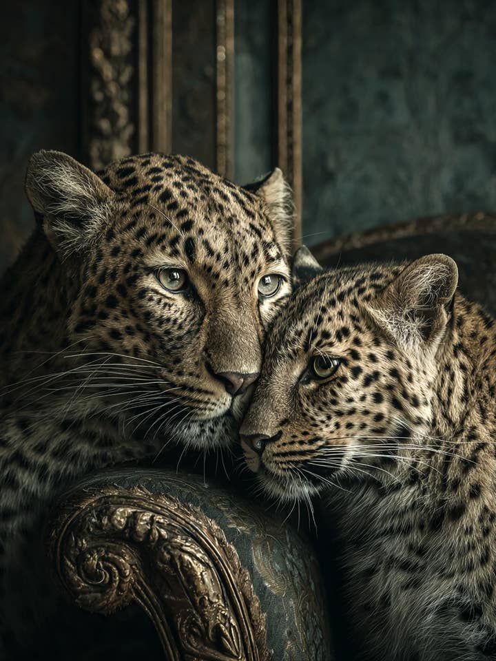 Slaapkamer Kunstafdrukken – De Eeuwige Liefde van de Luipaard voor wholesale door Mowbi