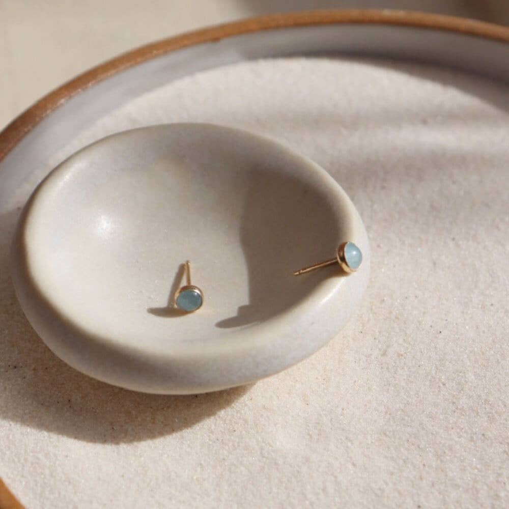 Token Jewelry – Engroshandel Ørestikkere – Akvamarin Studs2