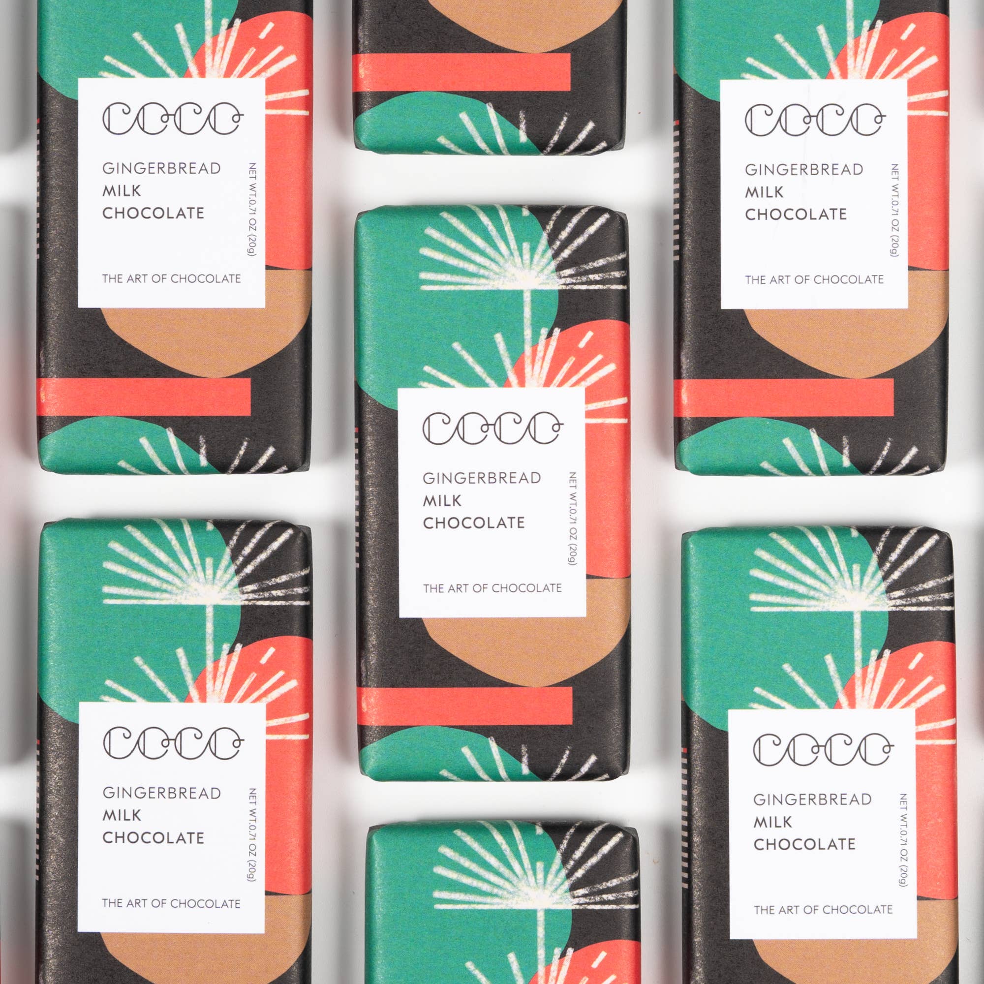 COCO Chocolatier [No duties when shipping to US!] – Großhandel Schokoriegel – Lebkuchen-Milch-Mini-Schokoriegel (Packung mit 24)2