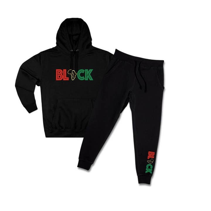 My Melanin Fits - Wholesale Tracksuit - Men's - Black 365 Sweatsuit0