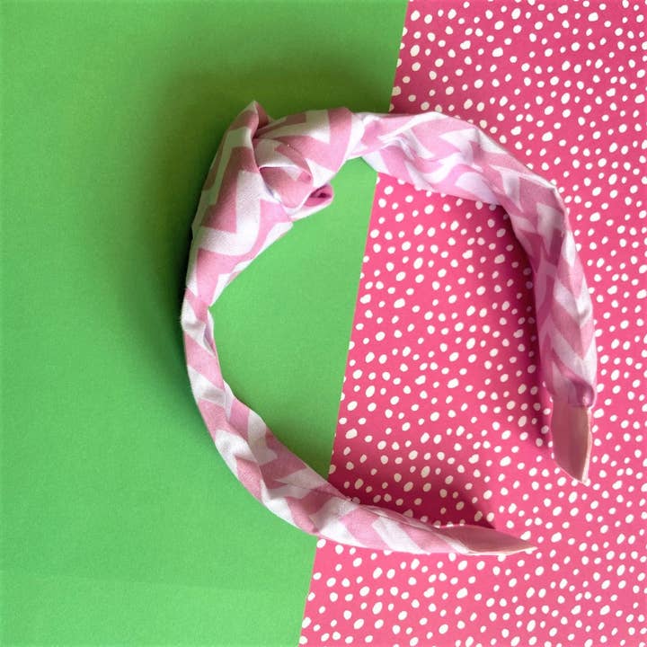 Klash Fashion - Wholesale Fashion Headband - Women's - Zero Waste Zig Zag Headband Pink