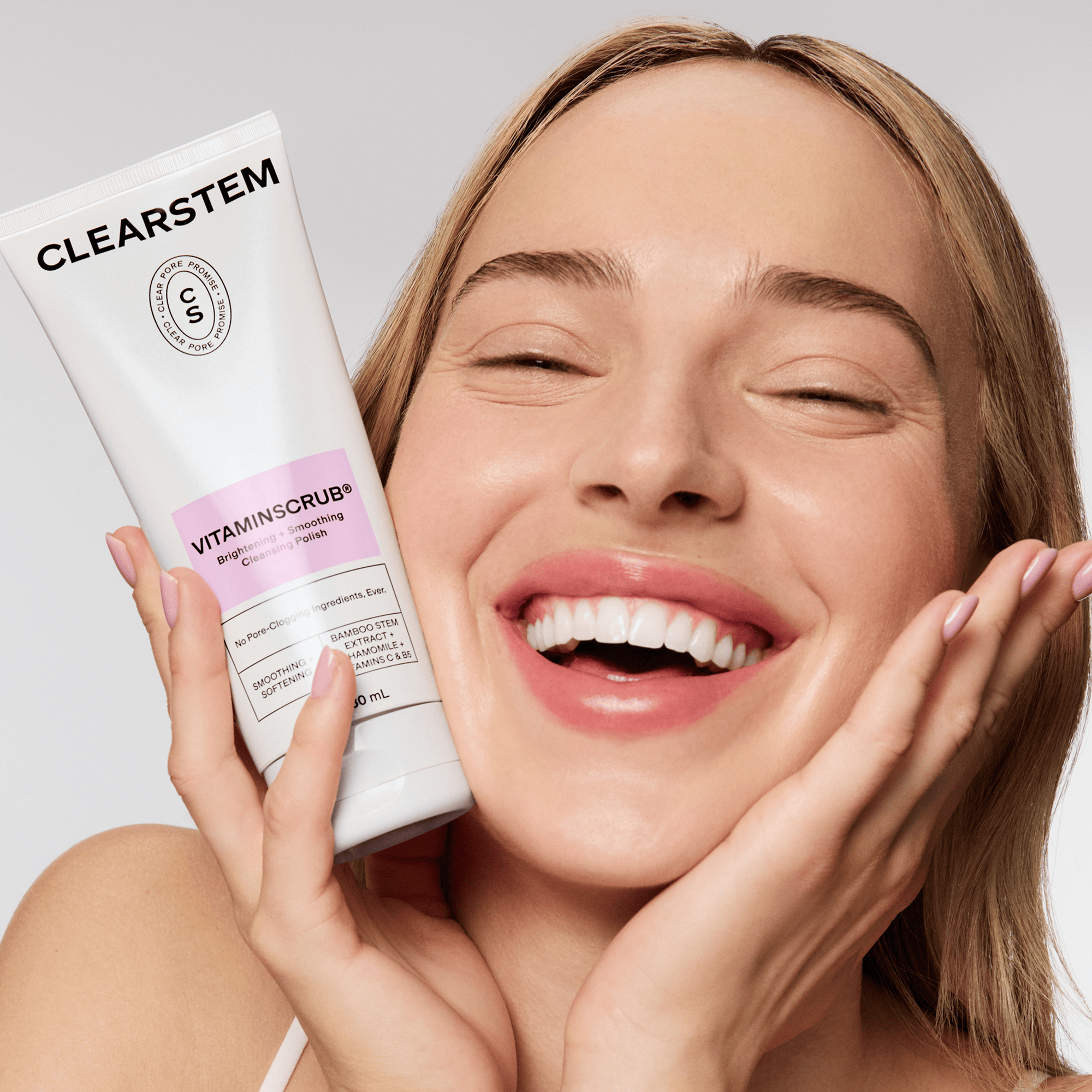 CLEARSTEM Skincare - Wholesale Facial Exfoliant/Scrub - VITAMINSCRUB™ - Antioxidant-Infused Scrub Cleanser1