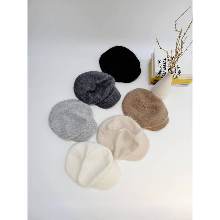 Comfortarians - Wholesale Newsboy/Schoolboy Hat - Women's - Angora Wool Newsboy hat, Angora Beret with brim8