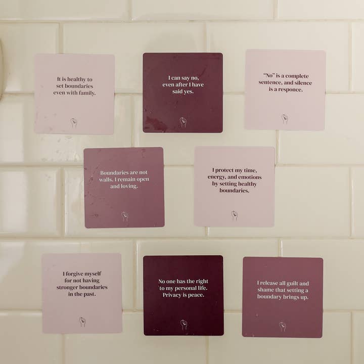 JaxKelly - Wholesale Bath & Body Set - Shower Affirmationâ„¢ Cards - Boundaries
