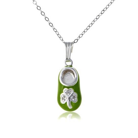 The Irish Jewelry Company - Wholesale Pendant/Charm Necklace - Irish Baby Bootie Pendant4