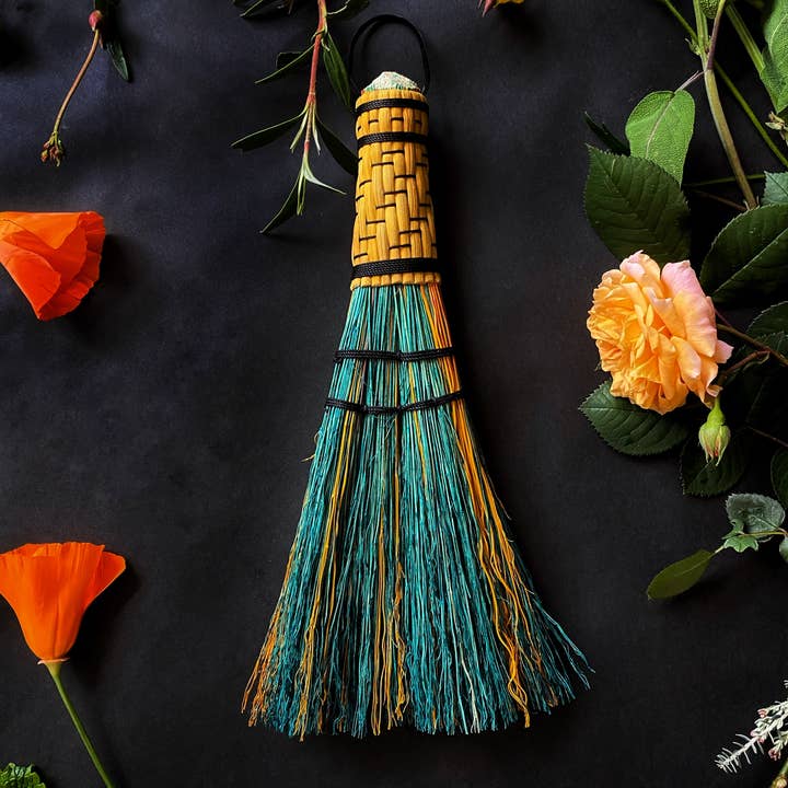 Keven Craft Rituals LLC - Wholesale Broom - Hand Dyed, Woven Handle Stitched Hand Broom5