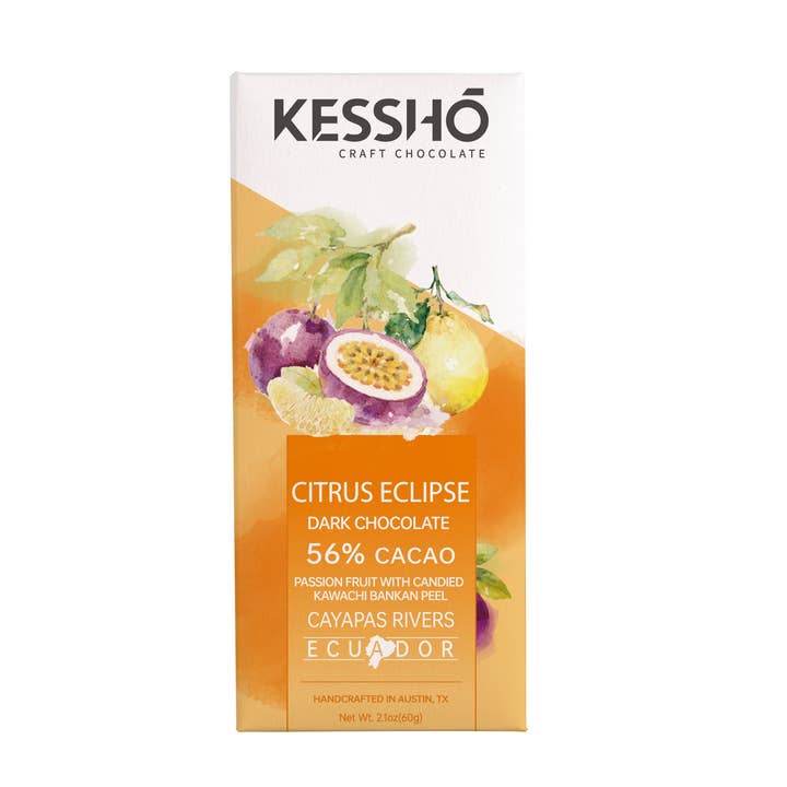 Citrus Eclipse 56% Dark Chocolate Bar – Single Origin for wholesale by KESSHŌ