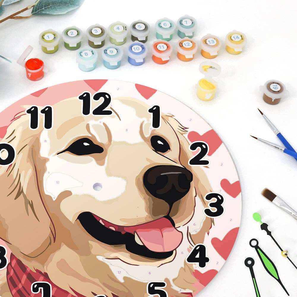 Paint Your Numbers - Wholesale DIY Craft Kit - Paint the Moment – Golden Pup Clock Kit12