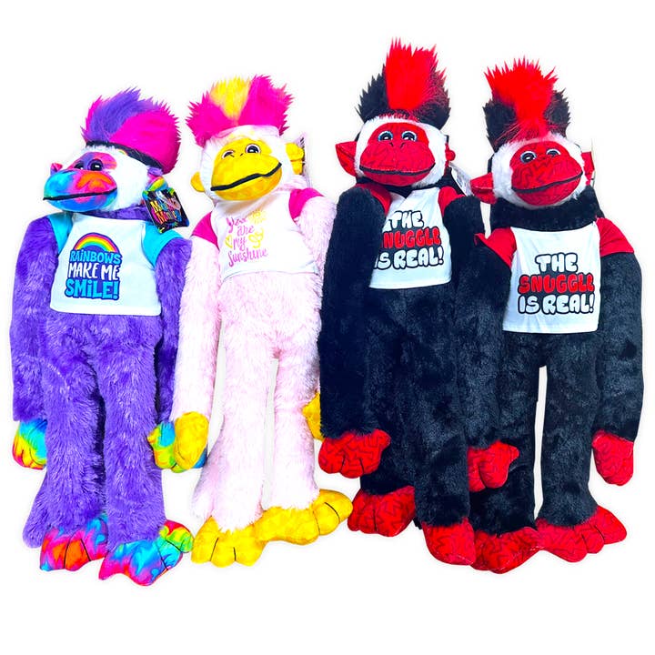 Plush JUMBO Mohawk Monkey 3 Feet Assortment- 8/Pack for wholesale by Novelty Brands