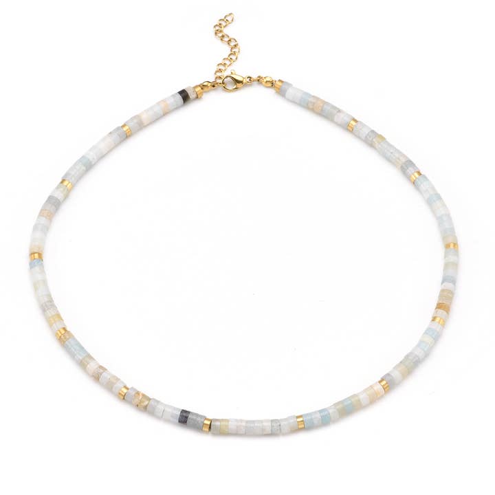 Collier perles pierres naturelles amazonite pour la vente par SIXTY STONES