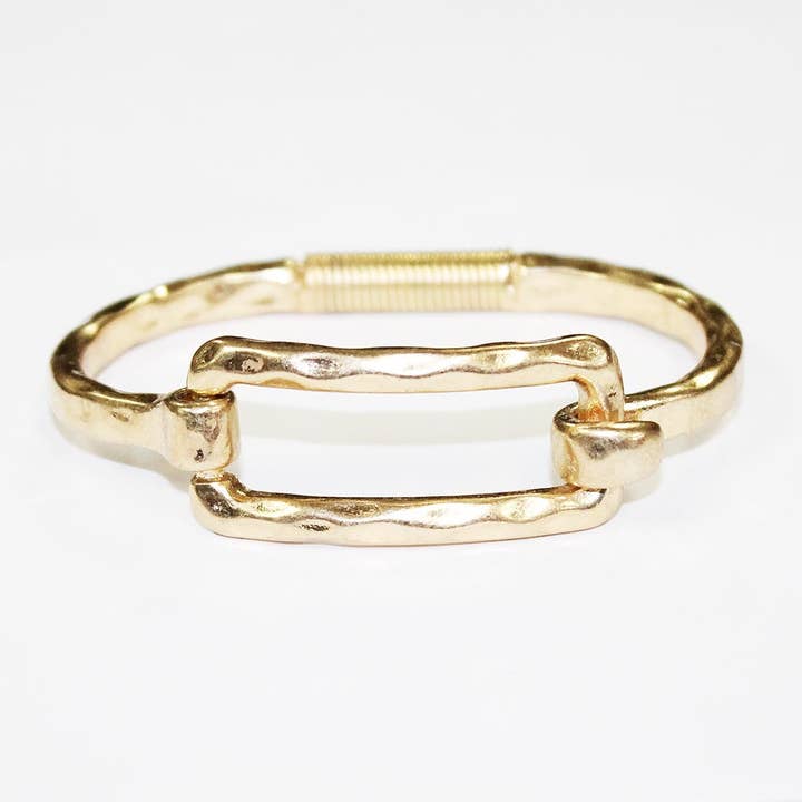 Gold Hinged Square Bracelet for wholesale by What's Hot