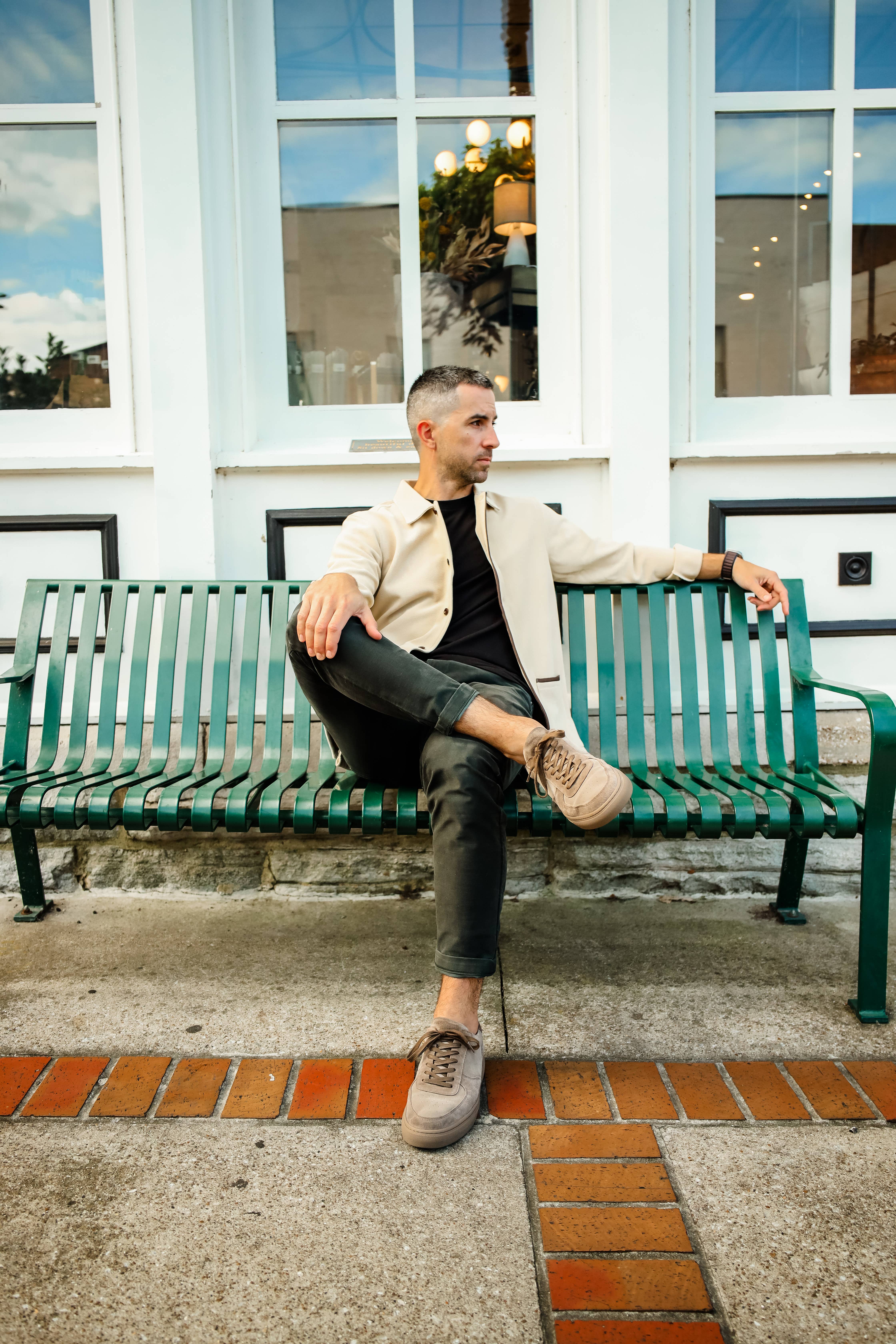 JD Buck - Wholesale Sweatshirt - Men's - Tan Waffle Smoking Jacket 1