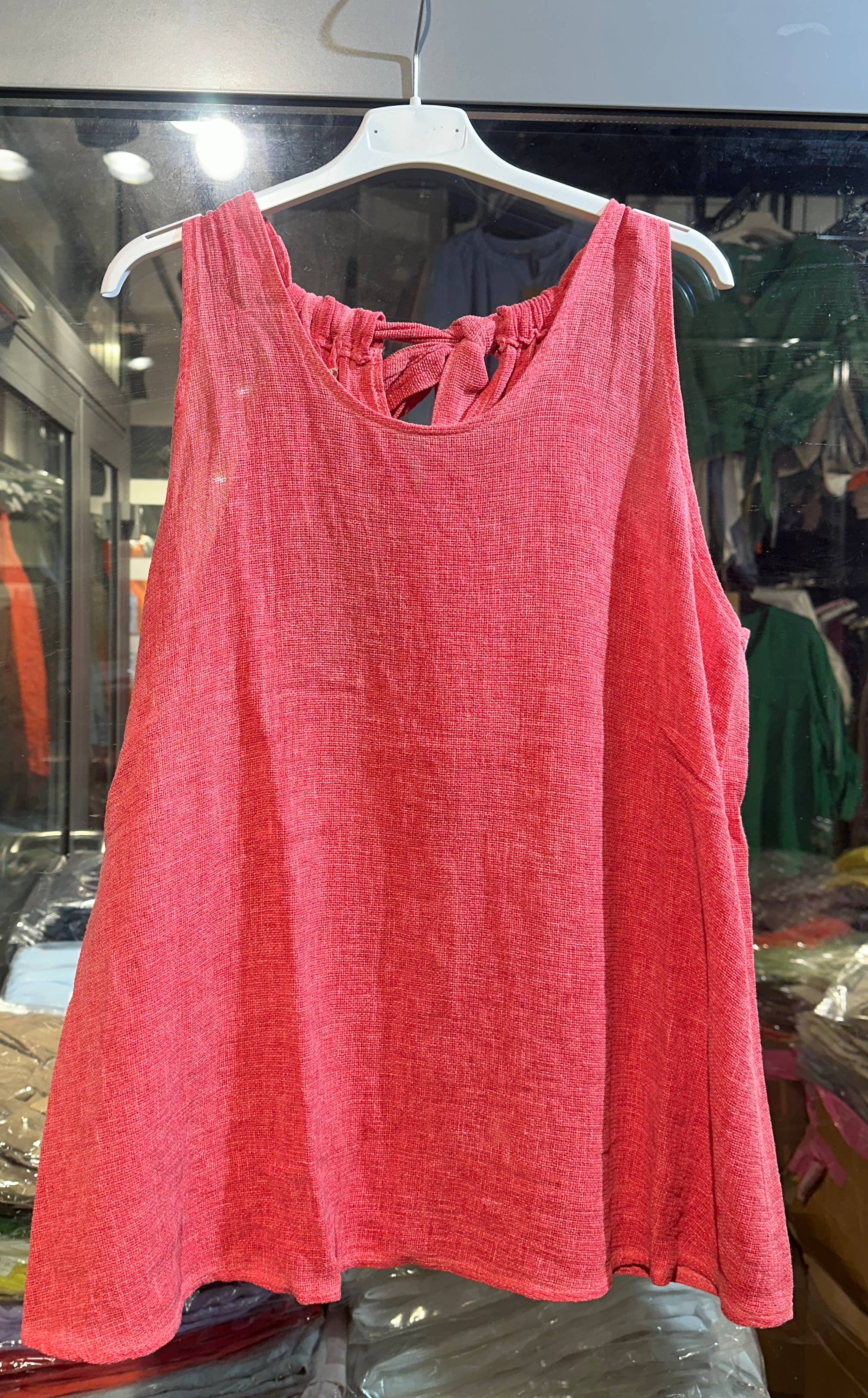 LÉA & LUC - Vente Débardeur – femme - Débardeur en 50% coton et 50% Lin REF. 916822