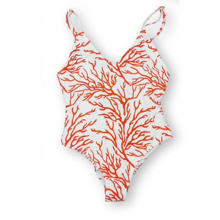 One-Piece Swimsuit - Coral for wholesale by #MAISENZA
