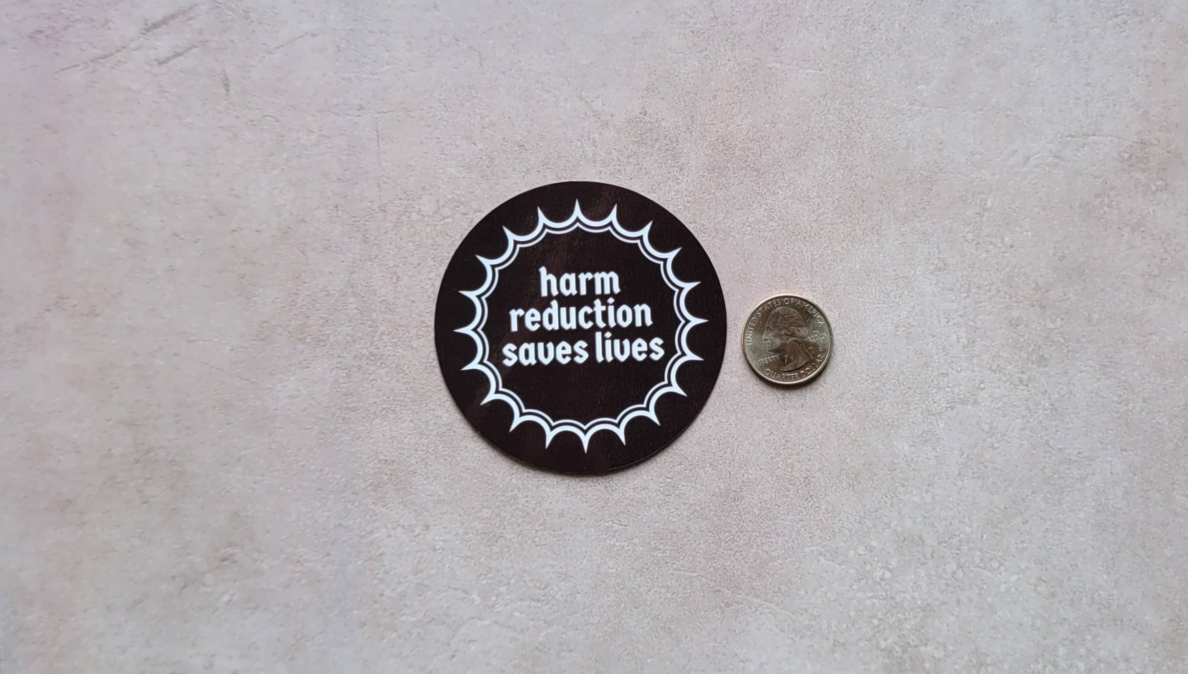 Hawburns Studio - Wholesale Sticker - Harm Reduction Saves Lives Waterproof Recovery Sticker3