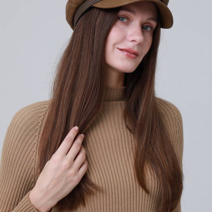Leto Accessories - Wholesale Newsboy/Schoolboy Hat - Women's - Classic Military Officer Cap – Vintage Lieutenant Hat8