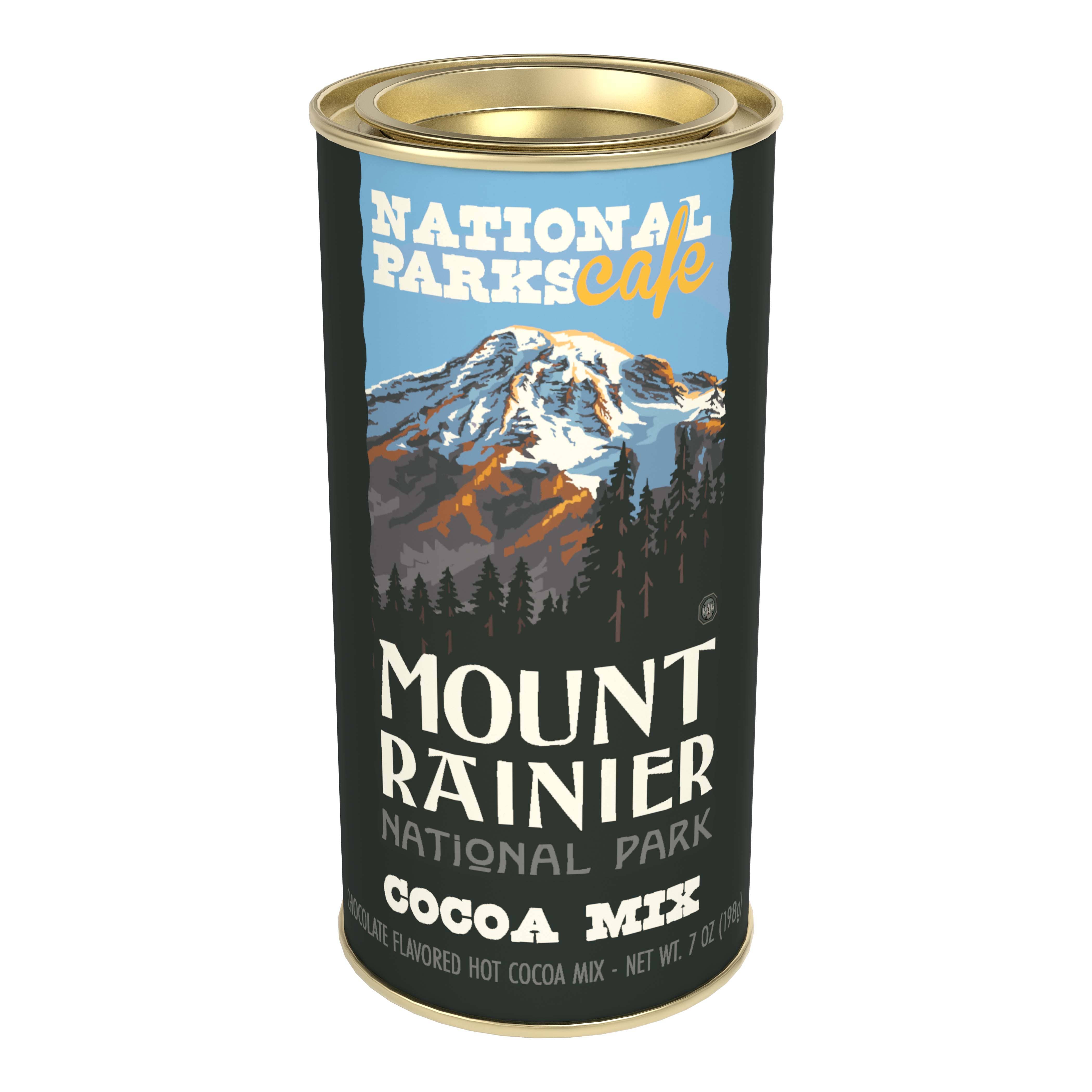 McSteven's - Wholesale Hot Cocoa Mix/Kit - National Parks Mt. Rainier Chocolate Cocoa (7oz Tins)0