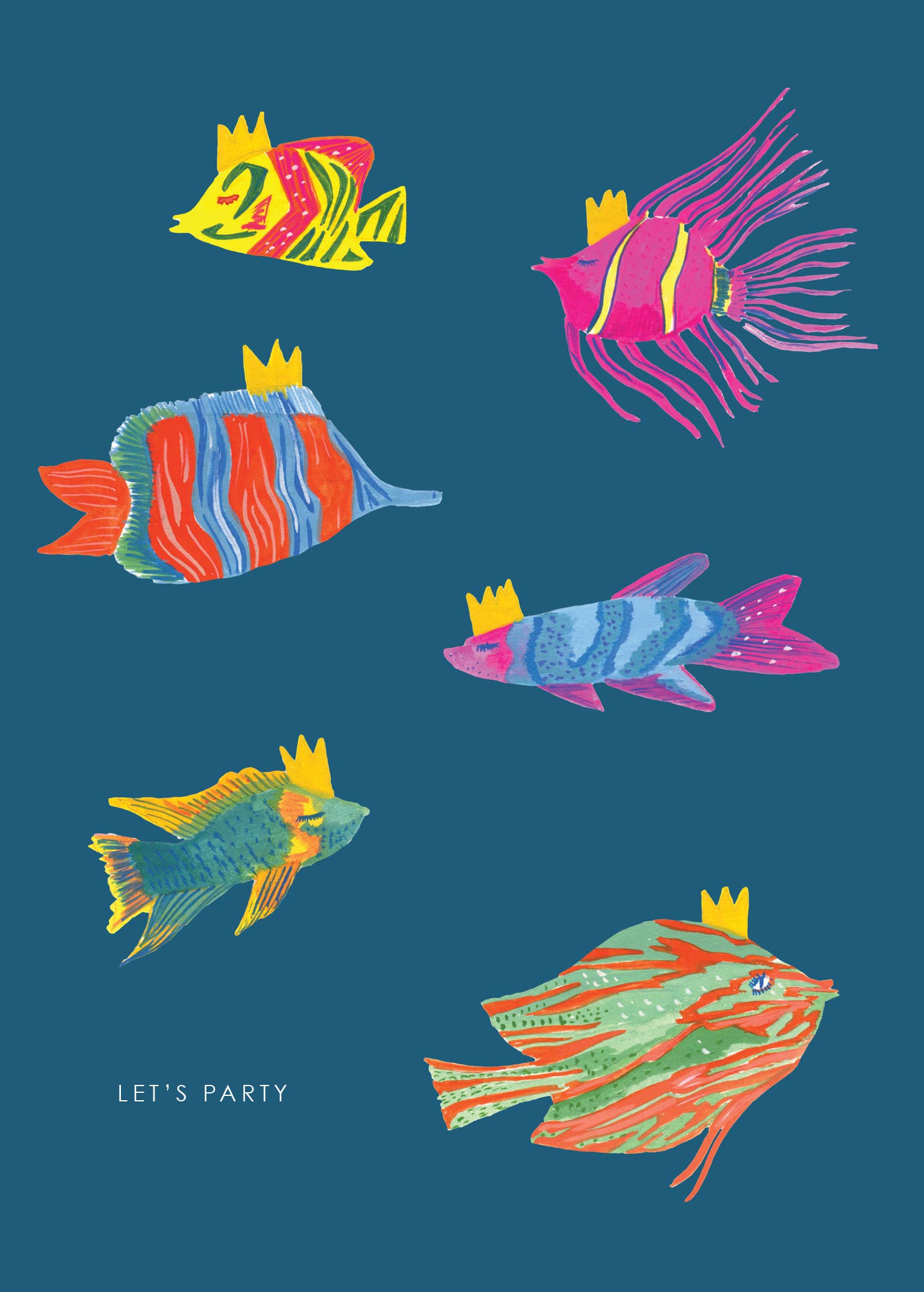 Hutch Cassidy - Wholesale Birthday Card - 'Party Fish' Birthday Greetings Card1