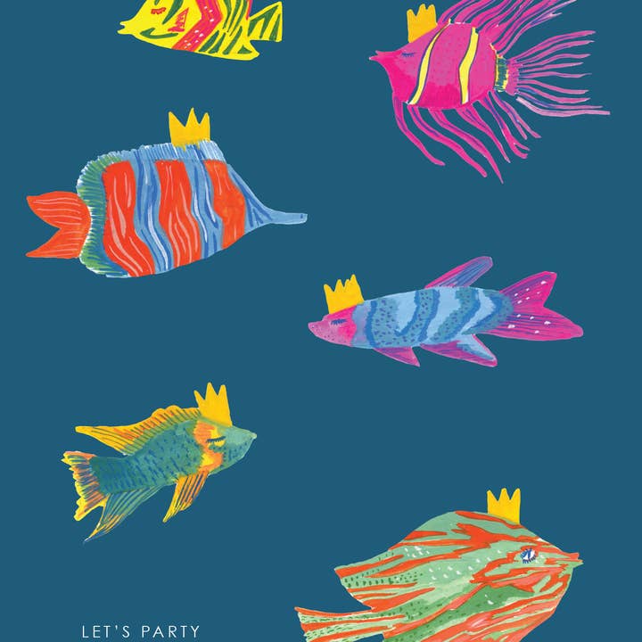 Hutch Cassidy - Wholesale Birthday Card - 'Party Fish' Birthday Greetings Card1