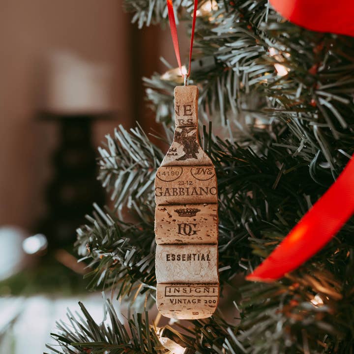 Desert Coastal Studios - Wholesale Ornament - Wine Bottle Shaped Wine Cork Ornament - Rustic Home Decor2