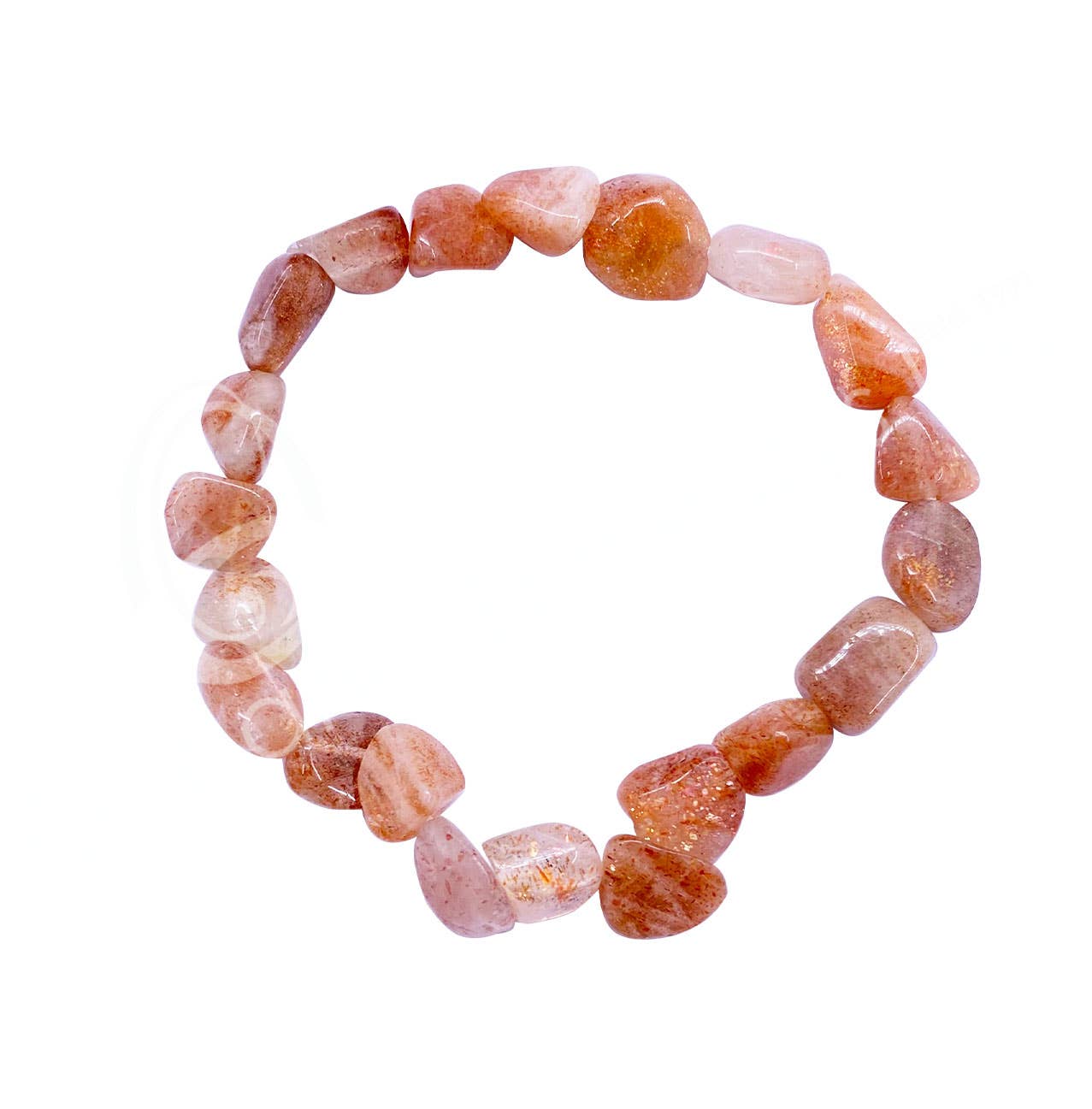 Oceanic Linkways Inc – Engroshandel Perlearmbånd – ARMBÅND - TUMLEDE STEN SOLSTEN (8-10 MM) 7.45-7.5" (STK)1