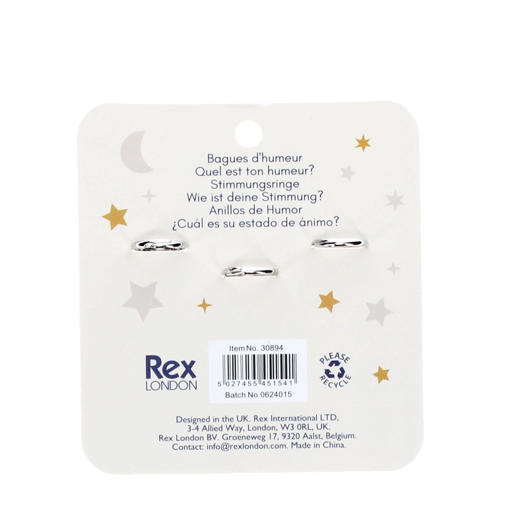 Rex B2B - UK – wholesale DIY Jewellery – Child – Mood Rings (Set of 3) - Heart, Star & Moon2