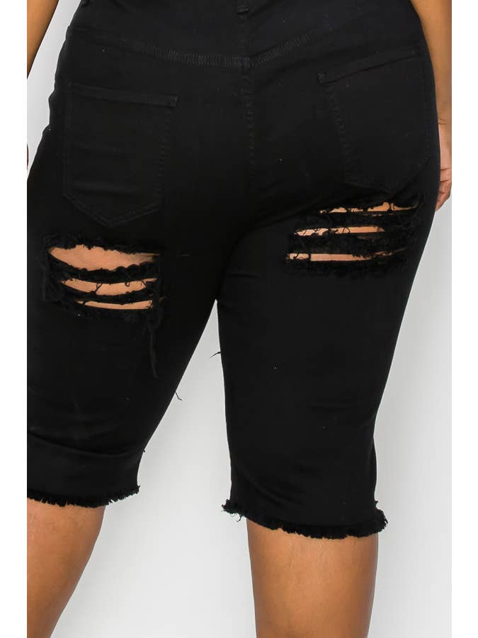 The Map Jeans - Wholesale Shorts - Women's - Curvy Plus-Size Bermuda Jean Shorts 5006P11