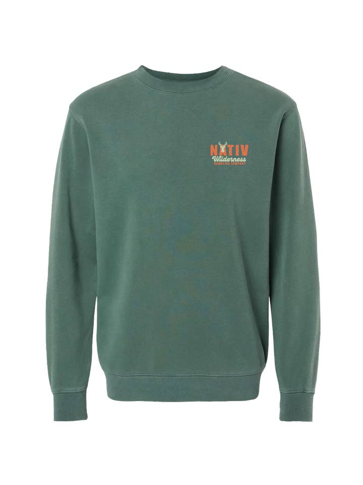 nativ - Wholesale Graphic Sweatshirt - Unisex - FOREST ~ ALPINE GREEN1