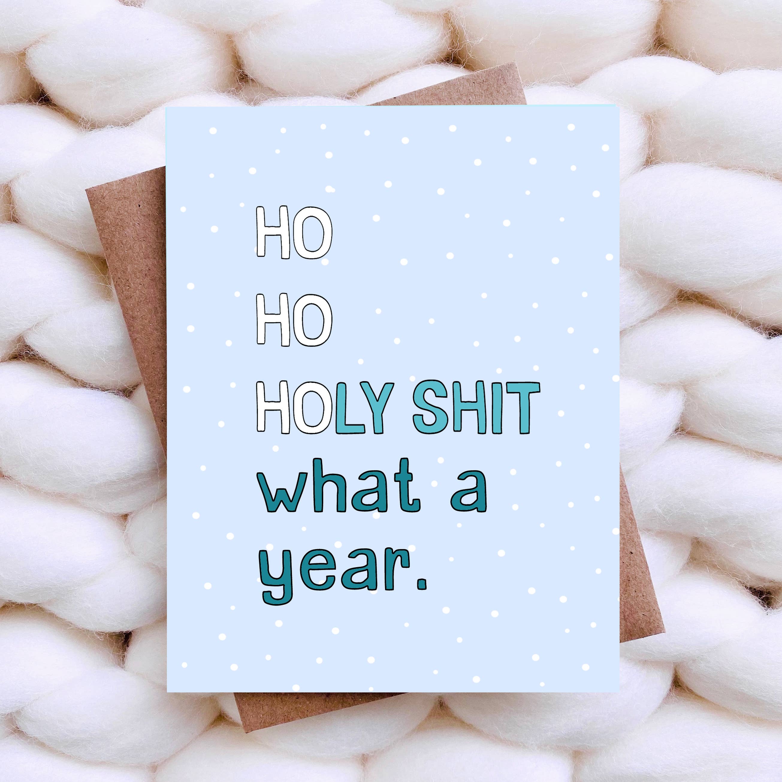 Top Hat and Monocle - Wholesale Christmas Card - Ho Ho Ho Funny Christmas Card / Holiday Card / New Years Car1