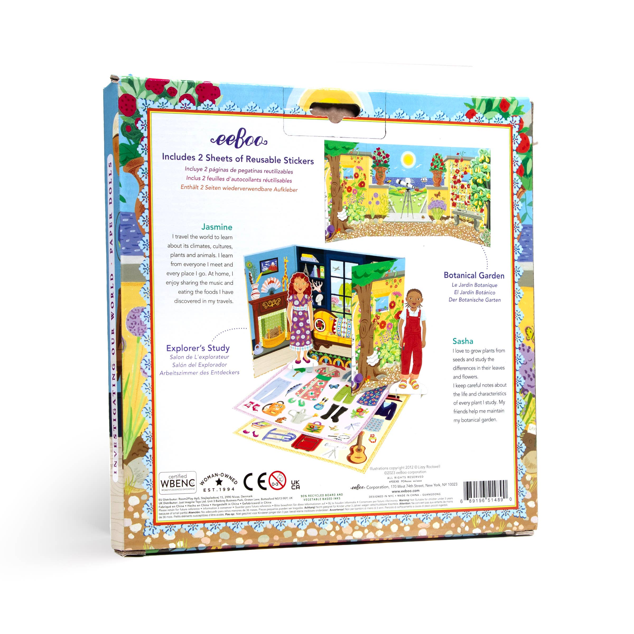 eeBoo - Wholesale Doll - Kids - Explorer & Botanist Paper Doll Set1