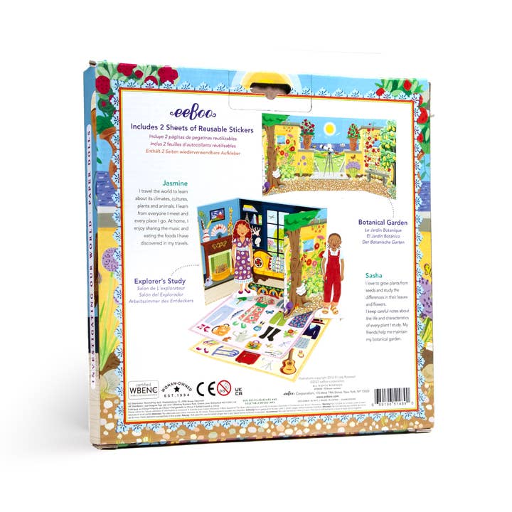 eeBoo - Wholesale Doll - Kids - Explorer & Botanist Paper Doll Set1