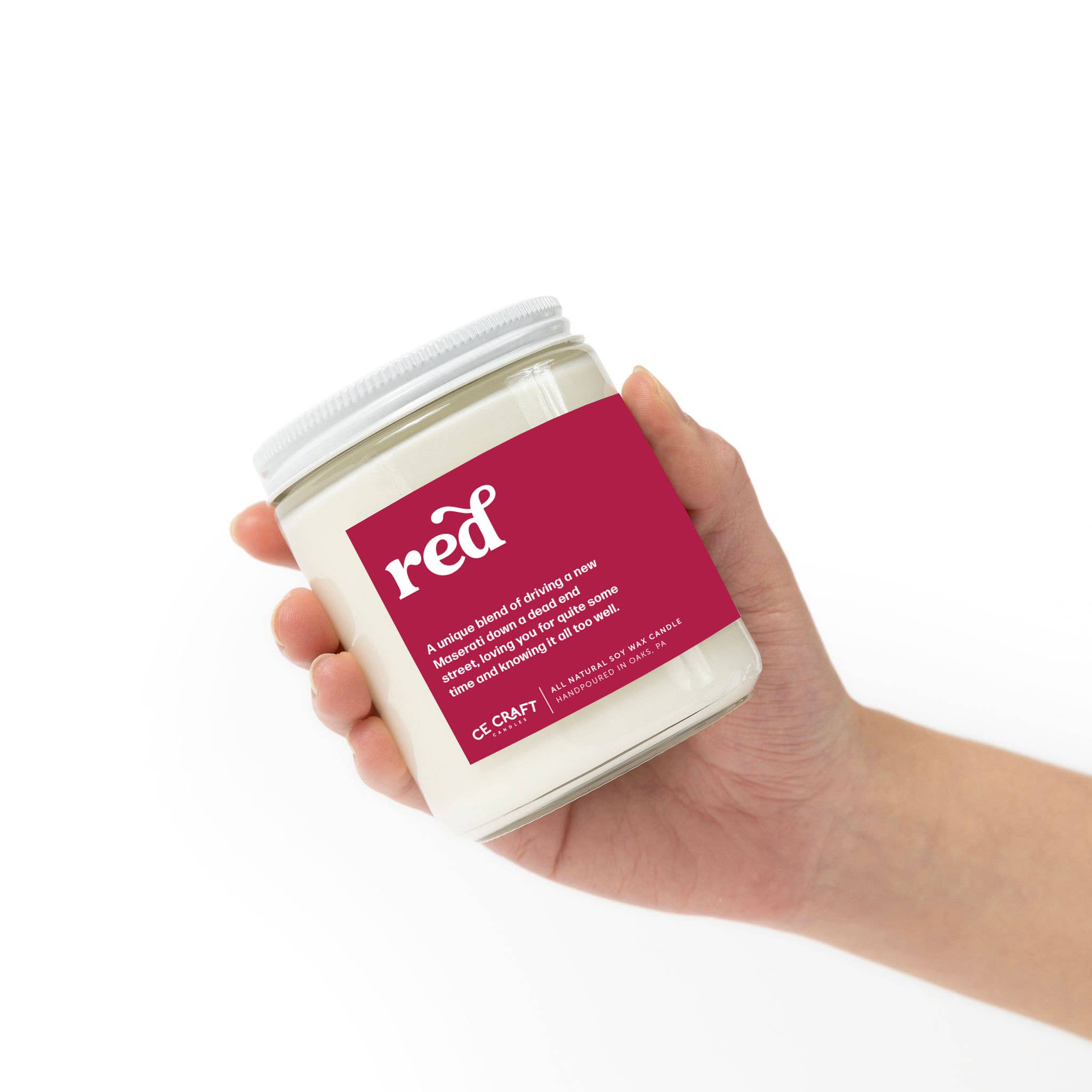 CE Craft Co - Wholesale Jar/Filled Candle - Red Scented Candle