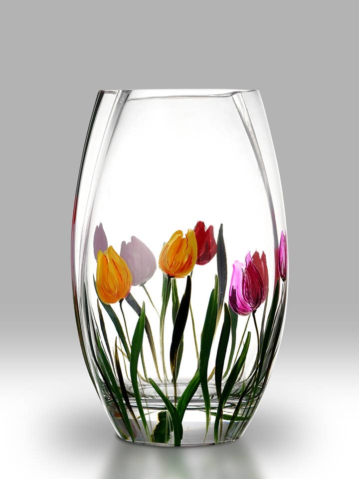 Regnbågstulpaner - 20 cm Rund för wholesale av Nobile Glassware Ltd.