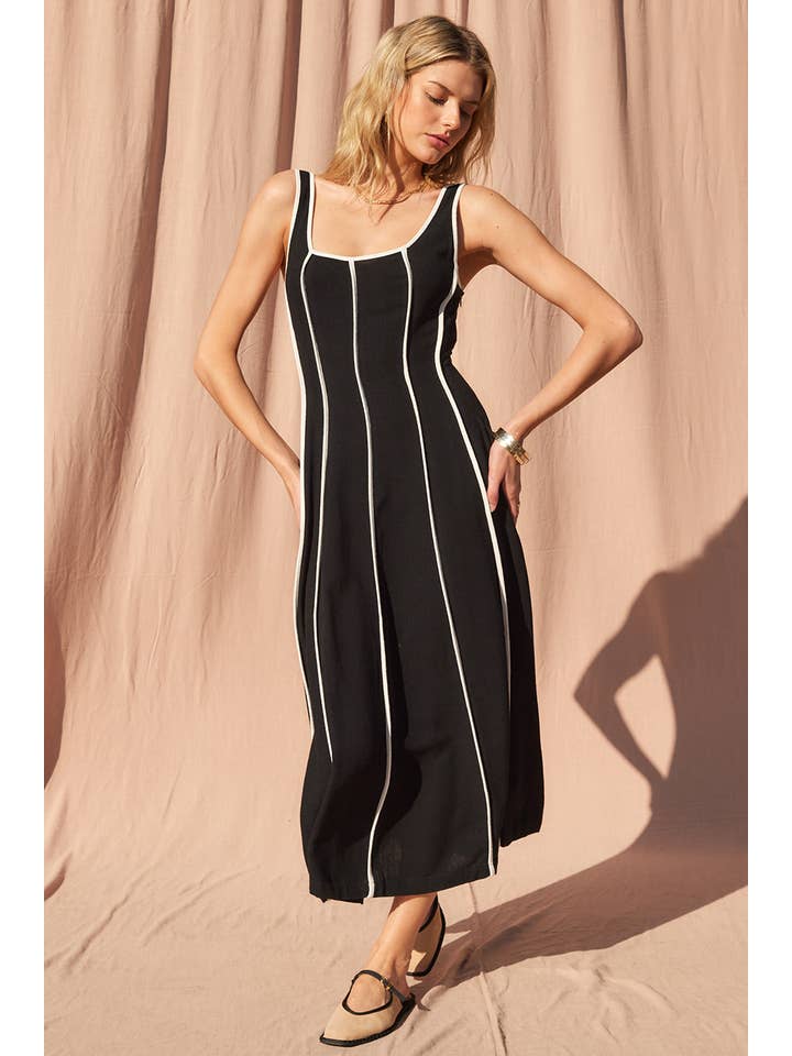 ILLA ILLA - Wholesale Dress - Women's - IM7512-Linen Midi Dress6