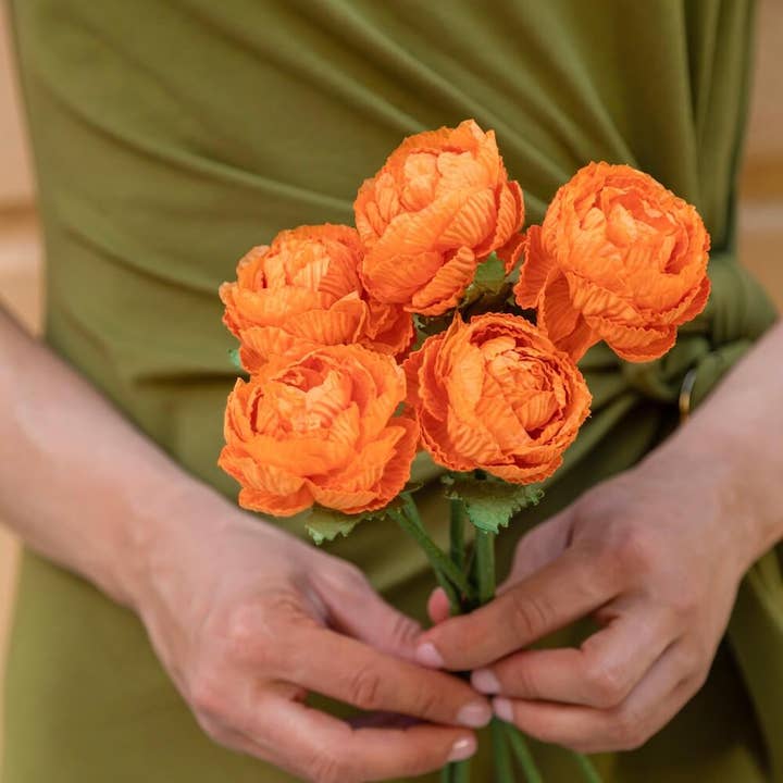 Flowrette - Wholesale Artificial Flowers - Ranunculus orange3